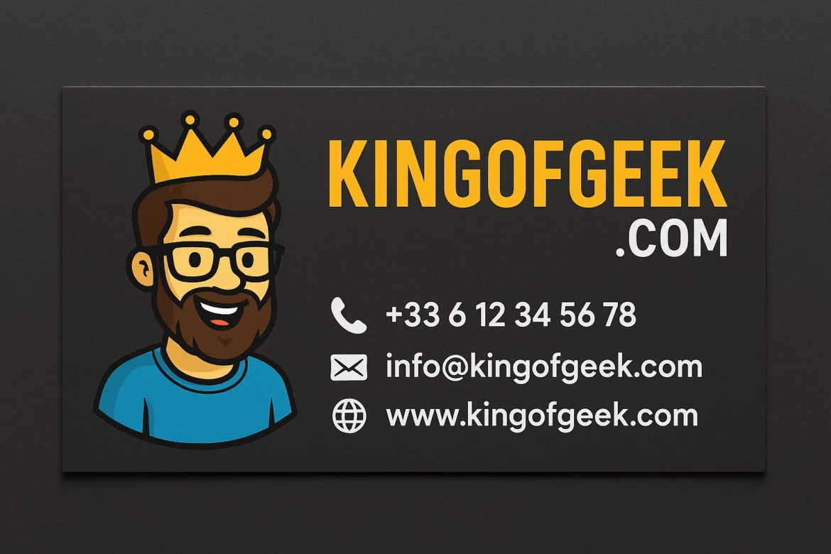Deuxième essai de création d une carte visite de Kingofgeek.com