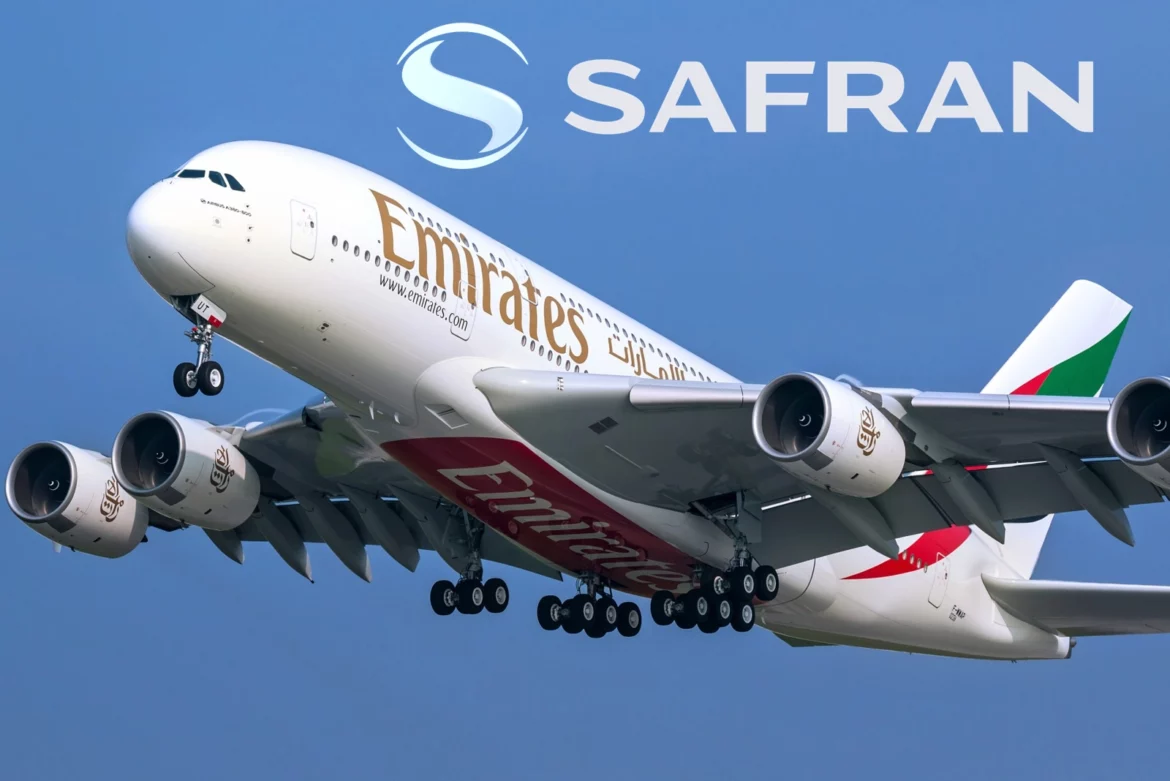Emirates modernisation cabine par Safran - Flotte A380
