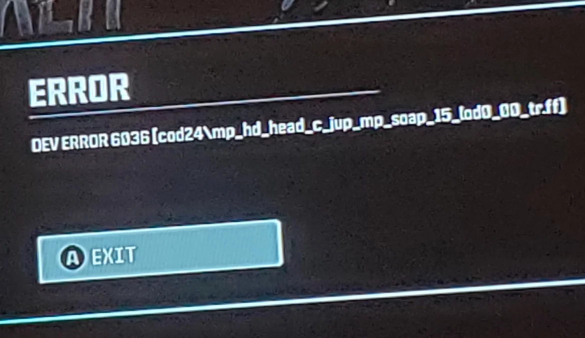 Erreur Dev Error 6036 Warzone - Call of Duty Black Ops 6