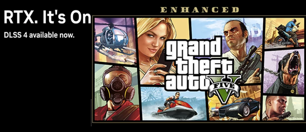 GTA V Enhanced DLSS 4 Multi-Frame Generation