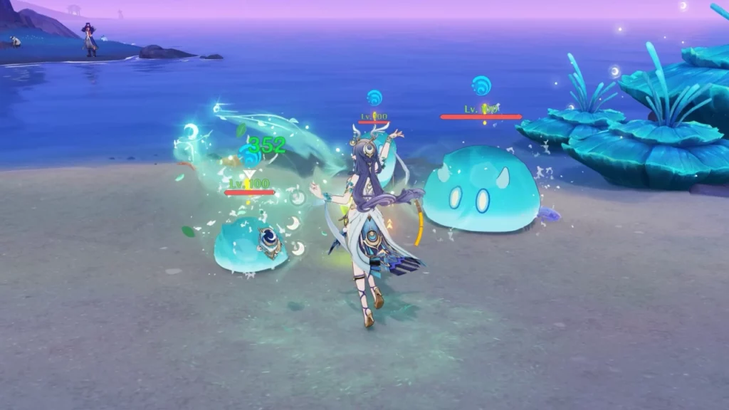 Lauma en combat - Genshin Impact Luna