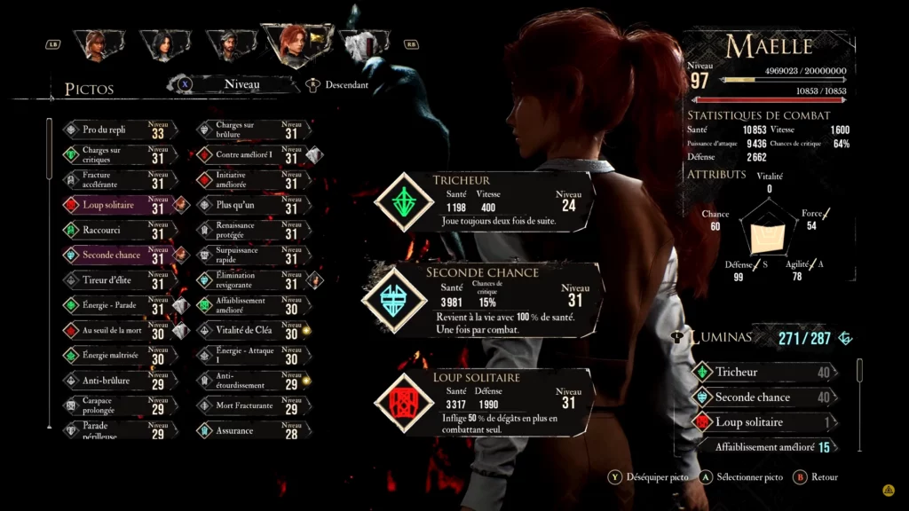 Maelle build Expedition 33 - Pictos