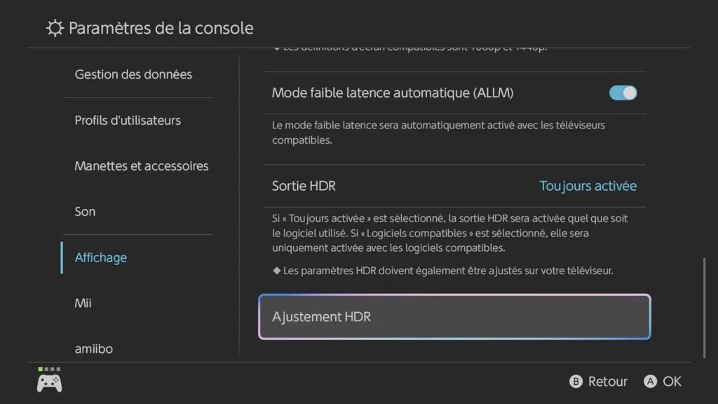 Nintendo Switch 2 HDR