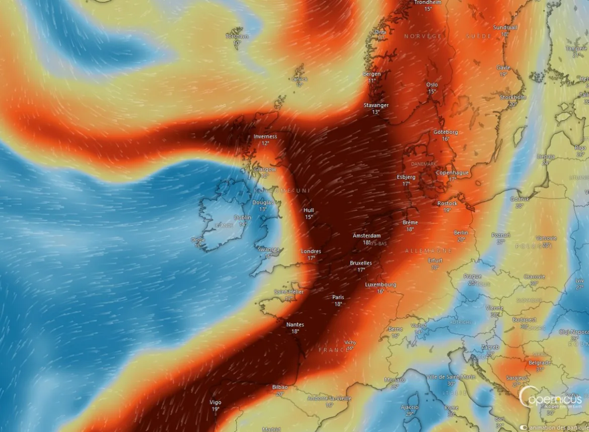 Nuage de souffre france