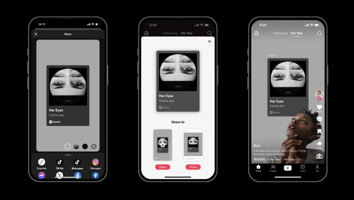 Spotify - Partage Tiktok