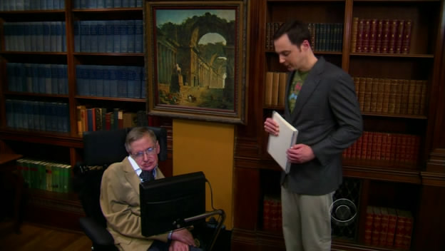 Stephen HAwking and sheldon cooper