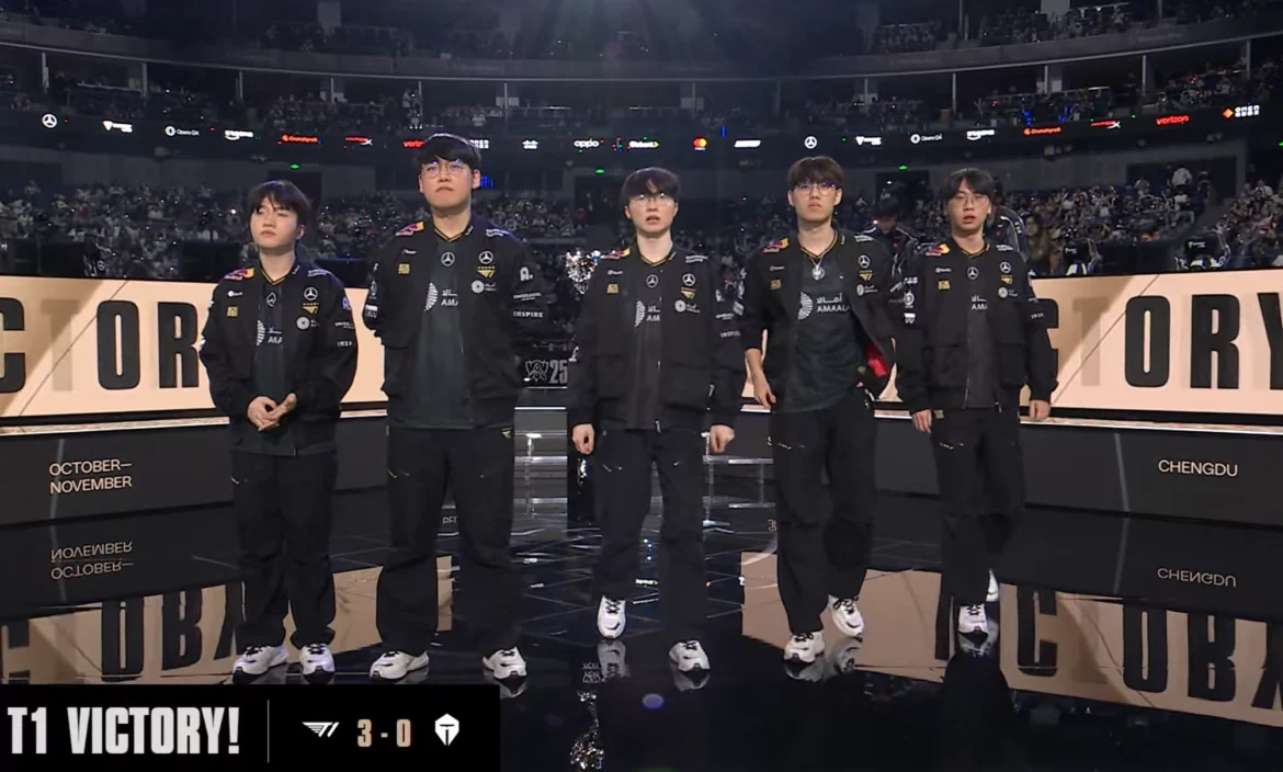 T1 balaie Top Esports et se qualifie pour la finale des Worlds 2025