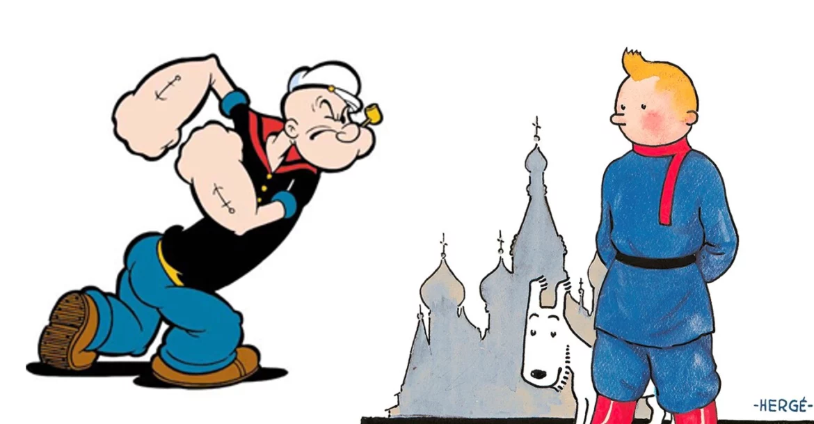 Tintin & Popeye , Bandes dessinées 2025 Tintin & Popeye , Bandes dessinées 2025