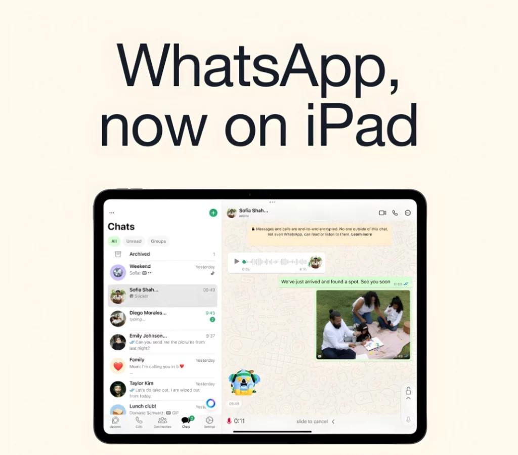 WhatsApp iPad