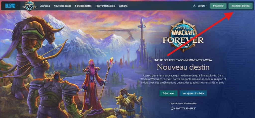 bêta WoW Forever
