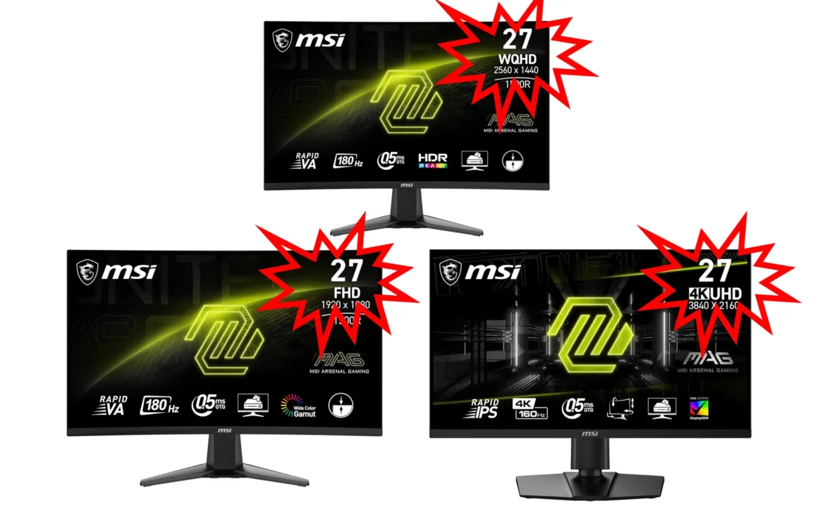 écran PC 1080p 1440p 4K