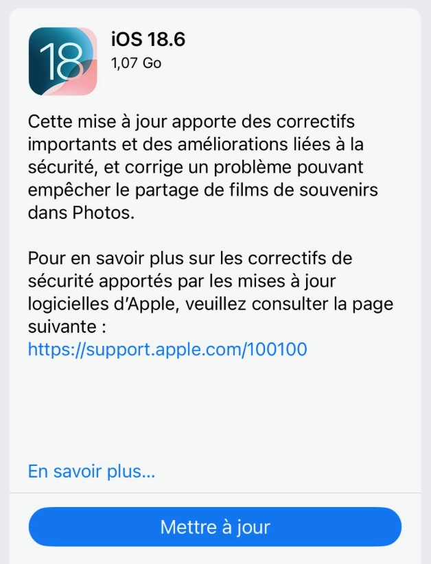 iOS 18.6