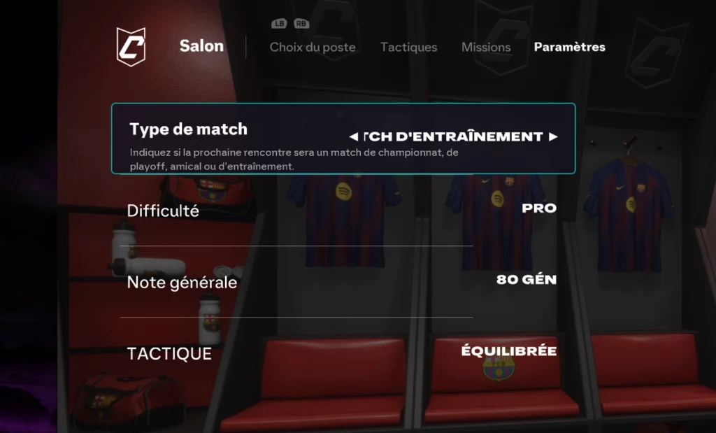 jouer avec amis en ligne contre l’IA FC 26 - Clubs - Match d entrainement