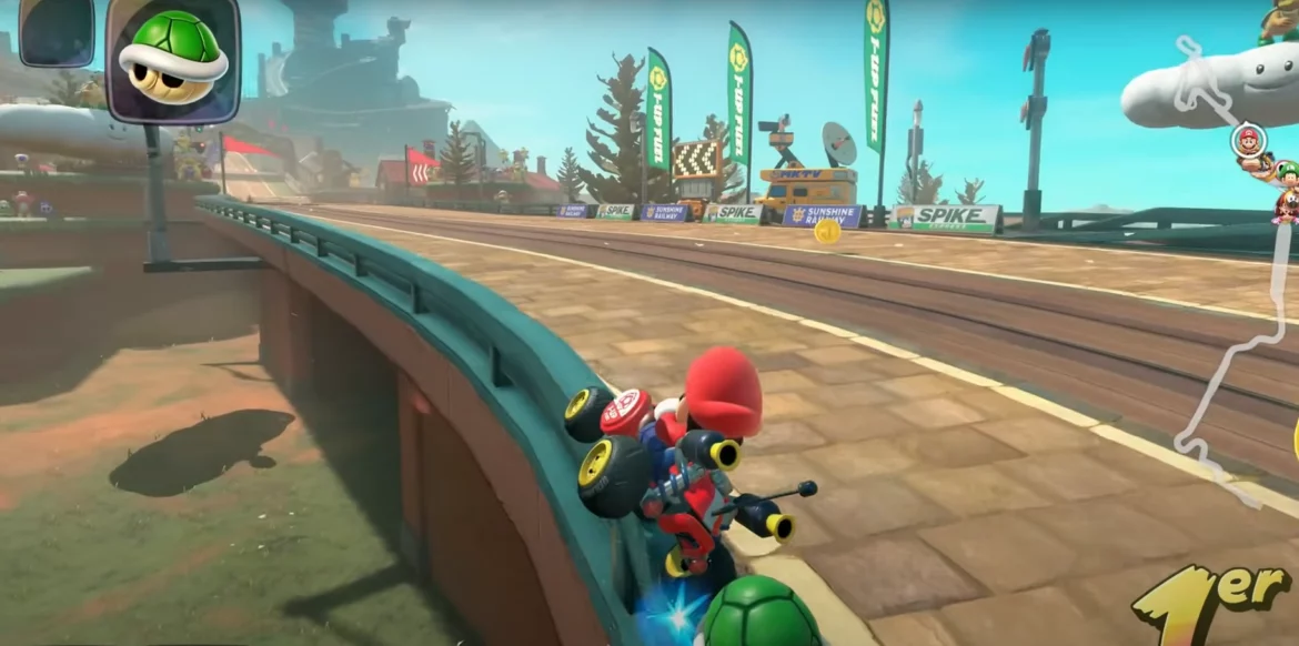 Mario Kart World rails murs