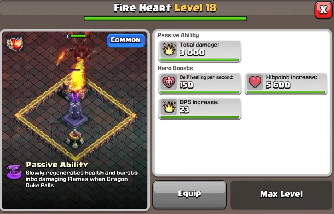 nerf Fire Heart Clash of Clans