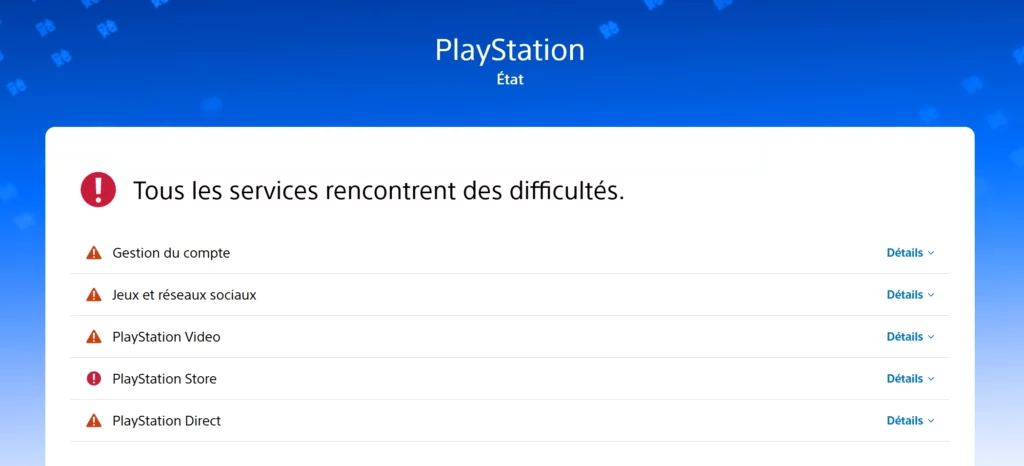 panne PSN mondiale